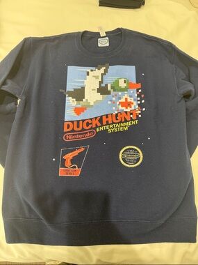 Nintendo Duck Hunt Retro Graphic Sweatshirt - Navy